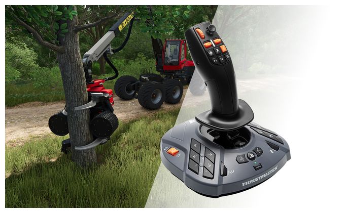 Analog / Digital Lenkrad + Pedale + Schalthebel für PC, PlayStation PS4, PlayStation PS5  T128 SimTask Farming Pack (Schwarz) 