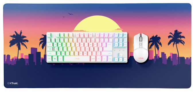 RGB-LED Gaming Tastatur RF Wireless  GXT882 (Weiß) 