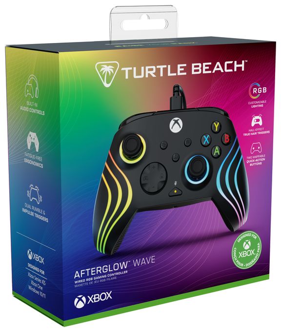 Gamepad für PC, Xbox, Xbox One, Xbox Series S, Xbox Series X  Afterglow Wave Wired Controller (Schwarz) 