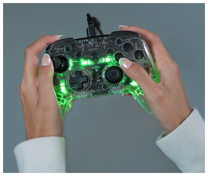 Gamepad für Nintendo Switch, Nintendo Switch 2, Nintendo Switch OLED  Afterglow Wave Wired Controller (Durchscheinend) 