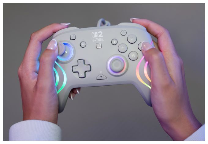 Gamepad für Nintendo Switch, Nintendo Switch 2, Nintendo Switch OLED  Afterglow Wave Wired Controller (Grau) 