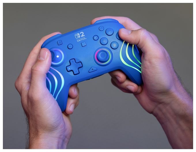 Gamepad für Nintendo Switch, Nintendo Switch 2, Nintendo Switch Lite, Nintendo Switch OLED  Afterglow Wave Wireless Controller (Blau) 