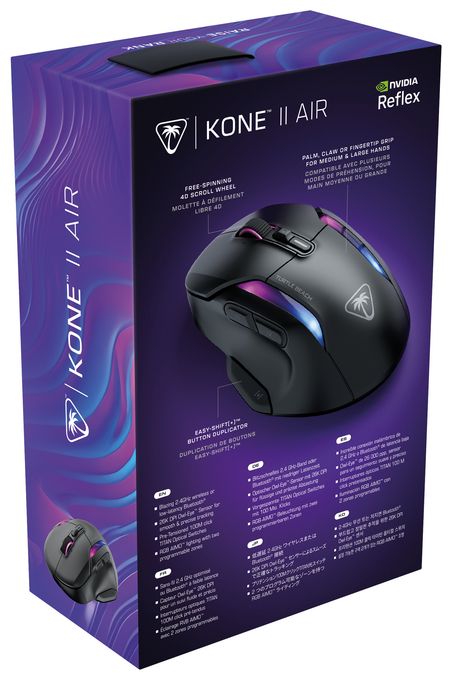26000 DPI Gaming Maus Optisch  Kone II Air (Schwarz) 