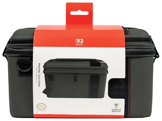 PlayTrek 2-in-1-Etui Offiziell von Nintendo lizenzierte Reiseetui zum Schutz deiner Nintendo Switch 2, Antrazitschwarz 