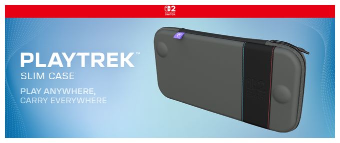 PlayTrek Etui Offiziell von Nintendo lizenzierte schlanke Hülle zum Schutz deiner Nintendo Switch 2, Antrazitschwarz 