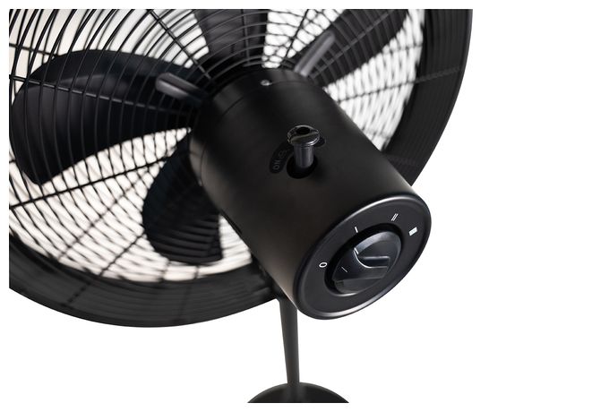 Ventilator Stand neigbar  Black Steel (Schwarz, Holz) 