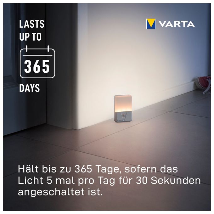 LED Warmweiß Batterie  Nachtlicht mit Bewegungsmelder (Weiß) 