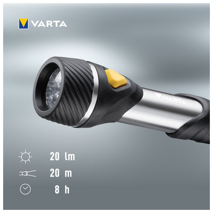 Taschenlampe mit 5 LEDs inkl. 1x AA Batterien, Day Light Multi LED F10 Leuchte, Taschenleuchte mit Anhänger, Lampe ideal für Haushalt, Angeln, Garage, Notfall, Stromausfall, Outdoor 
