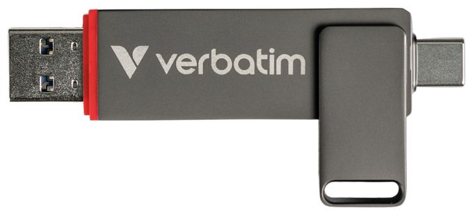 USB Type-A / USB Type-C Stick 256 GB  Dual QuickStick (Grau) 