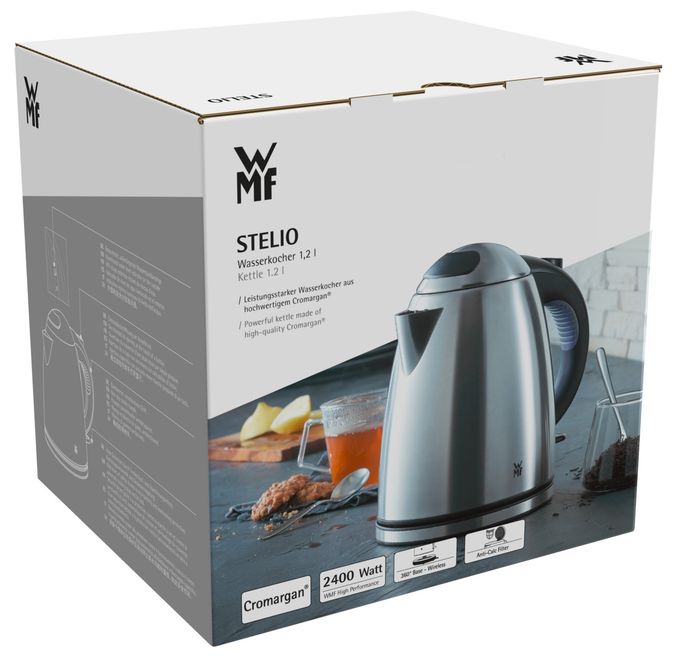 1,2 l Wasserkocher 2400 W  Stelio (Schwarz, Edelstahl) 