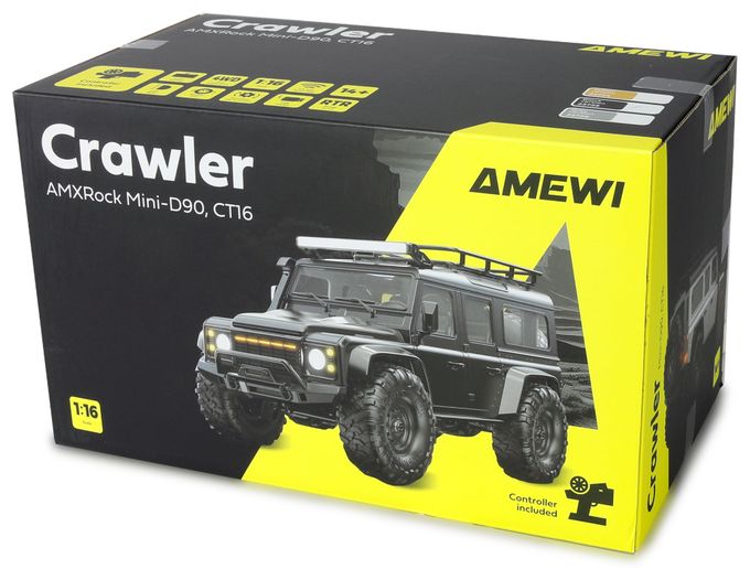 RC Crawler Mini-D90 AMXRock 4WD 1:16 RTR schwarz 