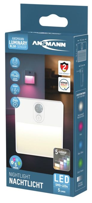 LED Warmweiß, Mehrfarbig Batterie/Akku NL5R Sensor-Nachtlicht 