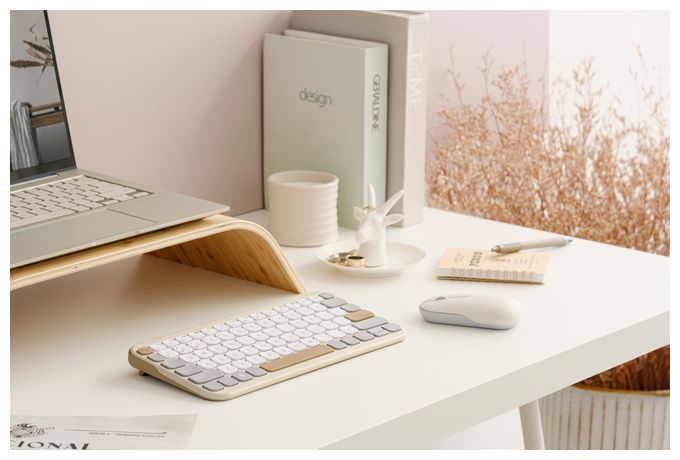 Home Tastatur Bluetooth  KW100 (Beige, Grau, Weiß) 