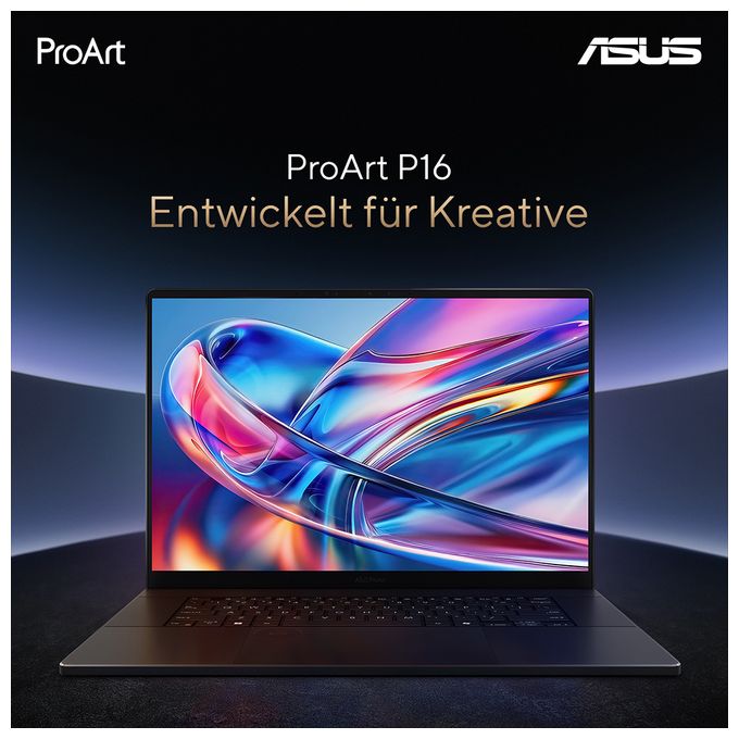 WQXGA Notebook 40,6 cm (16 Zoll) 3840 x 2400 Pixel 2 TB SSD Windows 11 Pro AMD Ryzen 9 max. 5,1 GHz  ProArt P16 H7606WX-SE008X Copilot+ PC (Schwarz) 