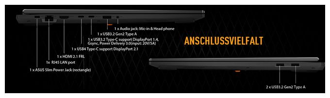 WUXGA Notebook 45,7 cm (18 Zoll) 1920 x 1200 Pixel 16 GB Ram 512 GB SSD Windows 11 Home AMD Ryzen 7 max. 5,1 GHz NVIDIA GeForce RTX 5070  TUF Gaming FA808UP-S8133W (Grau) 
