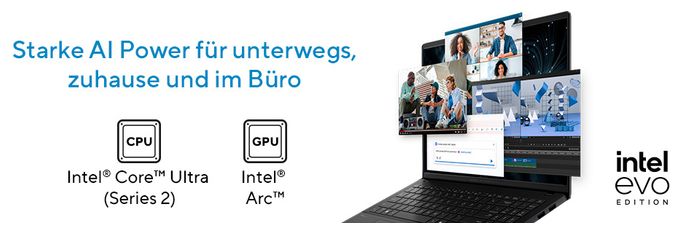 WQXGA+ Notebook 40,6 cm (16 Zoll) 2880 x 1800 Pixel 1 TB SSD Windows 11 Home Intel Core Ultra 7 max. 5,1 GHz  Vivobook S16 S5606CA-RI152W (Schwarz) 