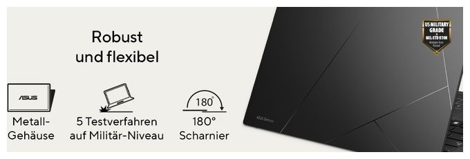 WUXGA Notebook 35,6 cm (14 Zoll) 1920 x 1200 Pixel 512 GB SSD Windows 11 Home AMD Ryzen 5 max. 4,8 GHz  Zenbook UM3406KA-QD041W (Schwarz) 