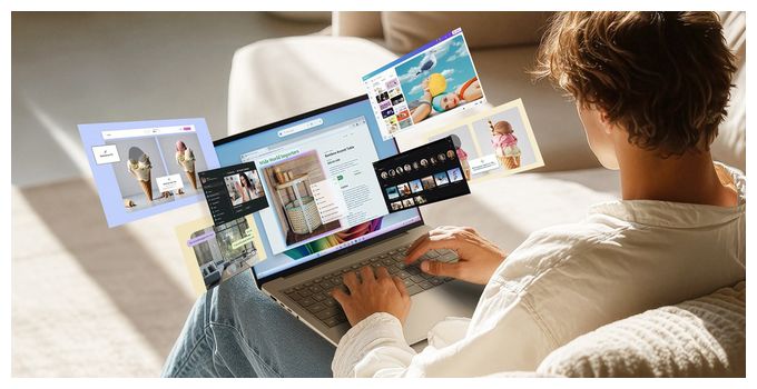 WUXGA Notebook 35,6 cm (14 Zoll) 1920 x 1200 Pixel 16 GB Ram 512 GB SSD Windows 11 Home Qualcomm Snapdragon max. 2,97 GHz  Zenbook UX3480QA-U1157W Copilot+ (Beige) 