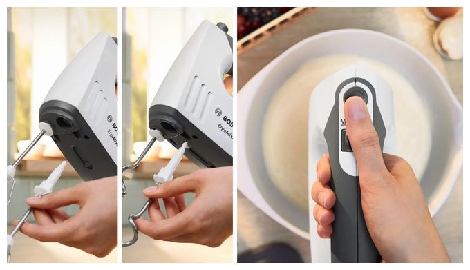 Handmixer 750 W 5 Stufen  MFQ37470 ErgoMixx (Schwarz, Weiß) 