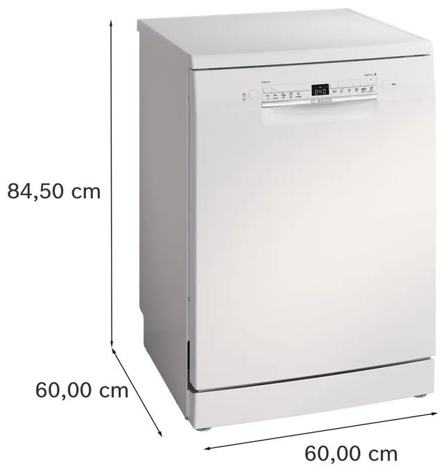 60 cm Geschirrspüler freistehend Leise 13 Maßgedecke aquaStop Funktion Wärmetauscher Serie 2 SMS2HTW08E 