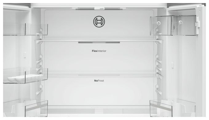 Side-by-Side Kühl-/ Gefrierkombination French Door 405 l / 200 l 333 kWh NoFrost 1830 mm x 905 mm  Serie 4 KFN96VPEA (Edelstahl) 