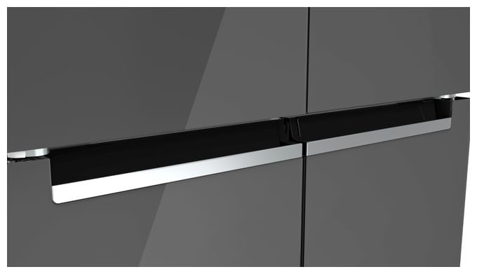 Side-by-Side Kühl-/ Gefrierkombination French Door 324 l / 223 l 322 kWh NoFrost 1895 mm x 855 mm  Serie 4 KMC85LEEA (Grau) 