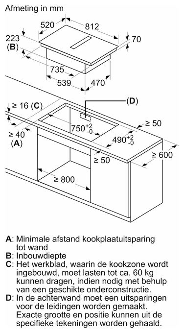 80 cm Induktionskochfeld 4 Kochzonen mit integriertem Dunstabzug Serie 4 PVS89BB16E autarkes 