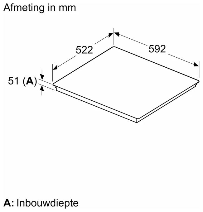 59.2 cm Induktions Kochfeld/Herdplatte 4 Zone(n) Serie 6 PVQ61CHB1E autarkes 