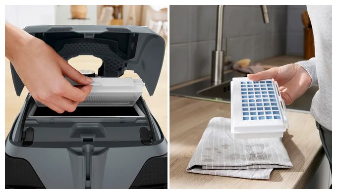 Bodenstaubsauger mit Staubbeutel 750 W Allergie-Filter  Serie 8 BGL75XPRQ ProSilence (Grau) 