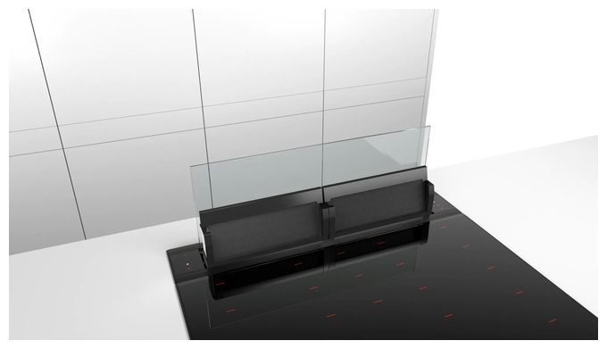 Dunstabzugshaube Tisch 82 cm Abluft/Umluft (Schwarz/Transparent) Serie 8 DDW88MM66 