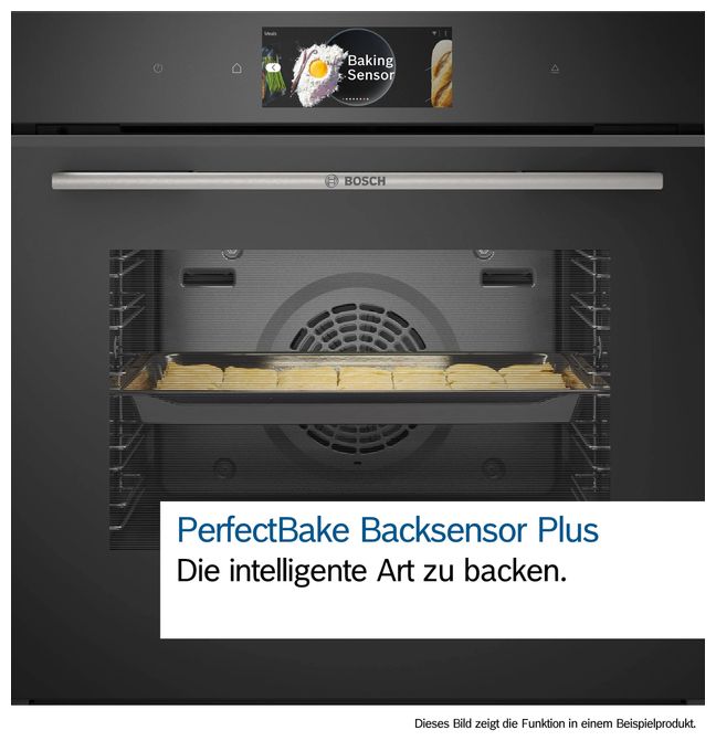 Einbaubackofen groß AutoClean (Schwarz) Serie 8 HBG7764BG 