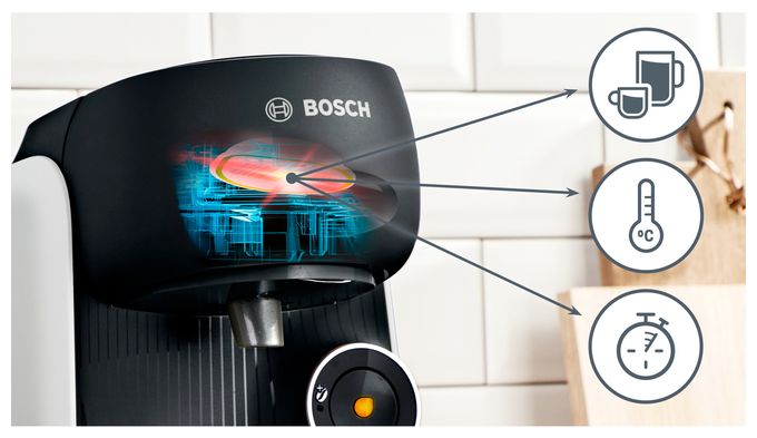 Kaffeekapsel Maschine  TAS164E Tassimo Finesse (Schwarz, Weiß) 