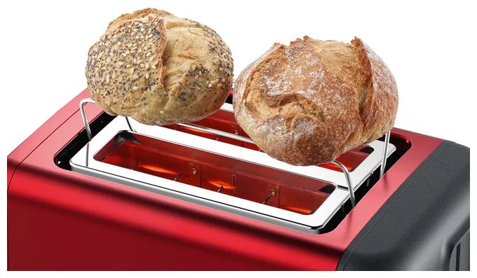 Toaster 970 W 2 Scheibe(n)  TAT3P424DE DesignLine (Schwarz, Rot) 