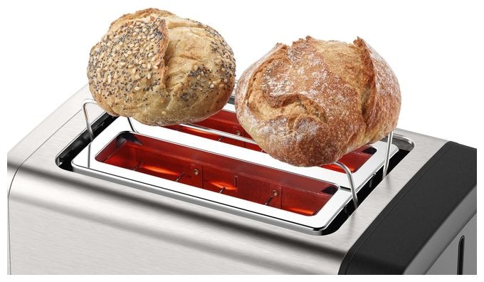 Toaster 970 W 2 Scheibe(n)  TAT4P420 DesignLine (Schwarz, Edelstahl) 