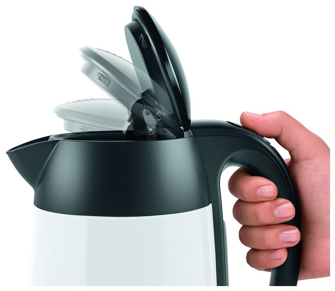 1,7 l Wasserkocher 2400 W  TWK3P421 DesignLine (Schwarz, Weiß) 