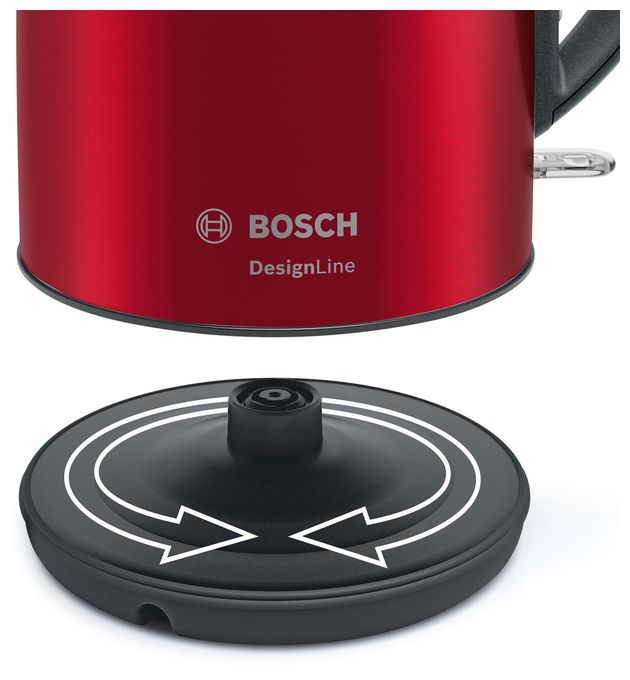 1,7 l Wasserkocher 2400 W  TWK3P424 DesignLine (Grau, Rot) 