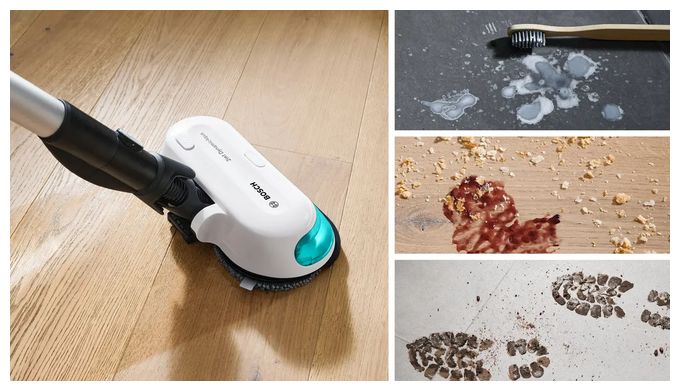 Handstaubsauger Beutellos bis 35 min Laufzeit 18 V HEPA (Aqua-Farbe, Schwarz, Silber, Weiß) Unlimited 7 BSS712XHYG ProHygienic Aqua 
