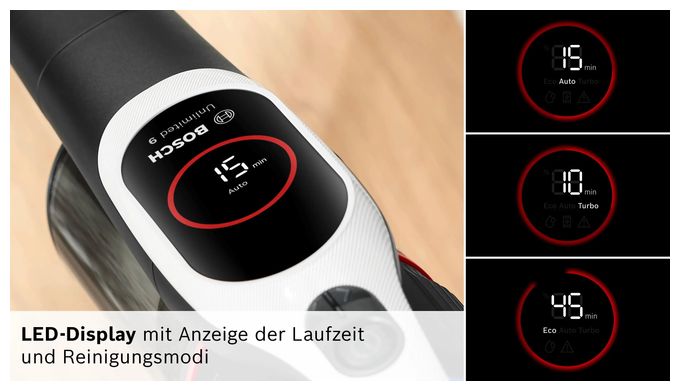 Handstaubsauger Beutellos bis 60 min Laufzeit 18 V HEPA  Unlimited 9 BKS931BA (Weiß) 