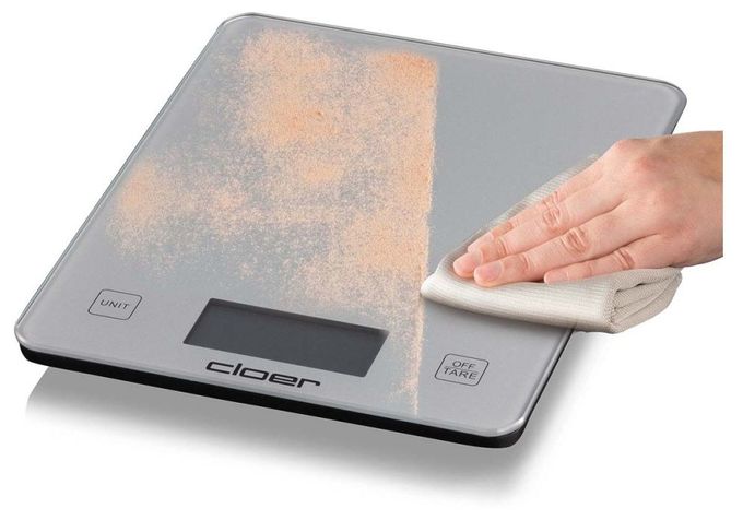 Elektronische Küchenwaage bis 10 kg Genauigkeit 5 g  6878 (Silber) 