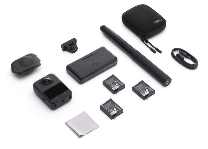 15520 x 7760 Pixel Aktion Kamera 120 MP  Osmo 360 Adventure Combo (Schwarz) 