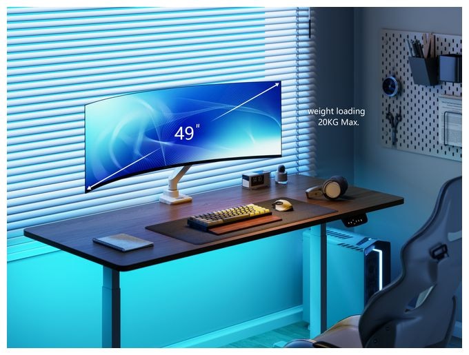 17"-49" Schwerlast-Monitor-Schreibtischhalterung, Weiß 