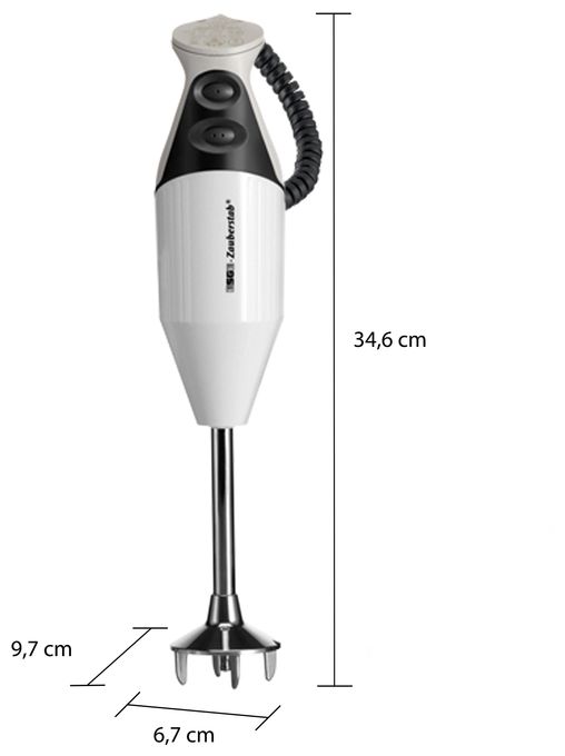 Stabmixer 160 W 2 Stufen  M160G Zauberstab (Anthrazit, Weiß) 