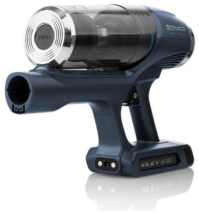 Handstaubsauger Beutellos bis 40 min Laufzeit 25,2 V HEPA  Sonar Aqua Plus (Blau) 