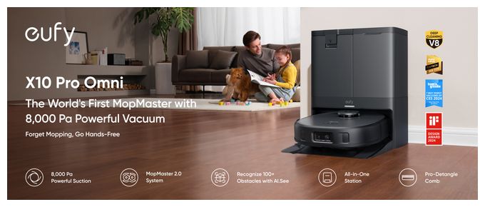 Saugroboter nass/trocken 8000 Pascal Leistung  X10 Pro Omni (Schwarz) 