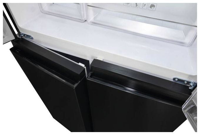 Side-by-Side Kühl-/ Gefrierkombination 271 l / 150 l 182 kWh NoFrost 1800 mm x 795 mm (Anthrazit, Edelstahl) MD425-150-040C 