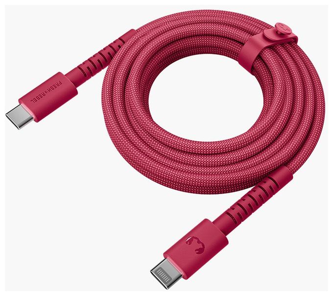 Stecker Rundkabel USB C auf USB C bis 100 W 2 m  2CCC201BR (Rot) 