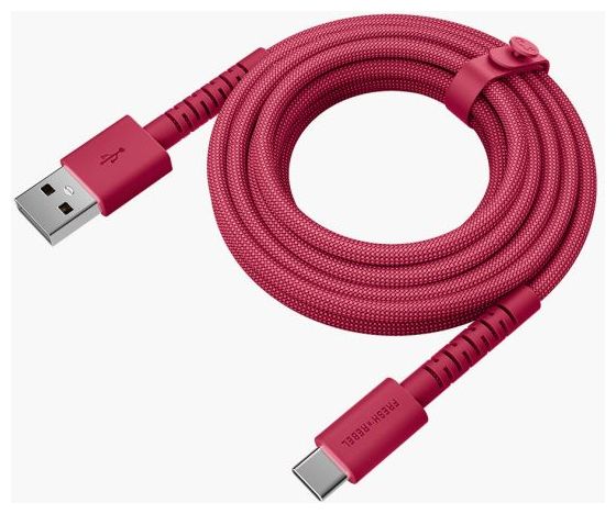 Stecker Rundkabel USB A auf USB C bis 18 W 2 m  2UCC201BR (Rot) 