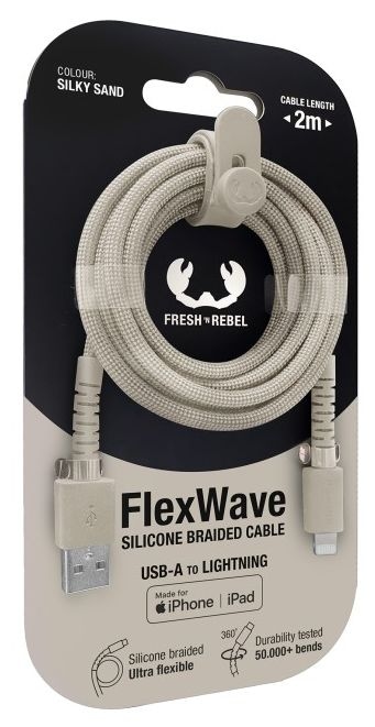 Stecker Rundkabel Lightning auf USB A 2 m  2ULC201SS (Beige) 