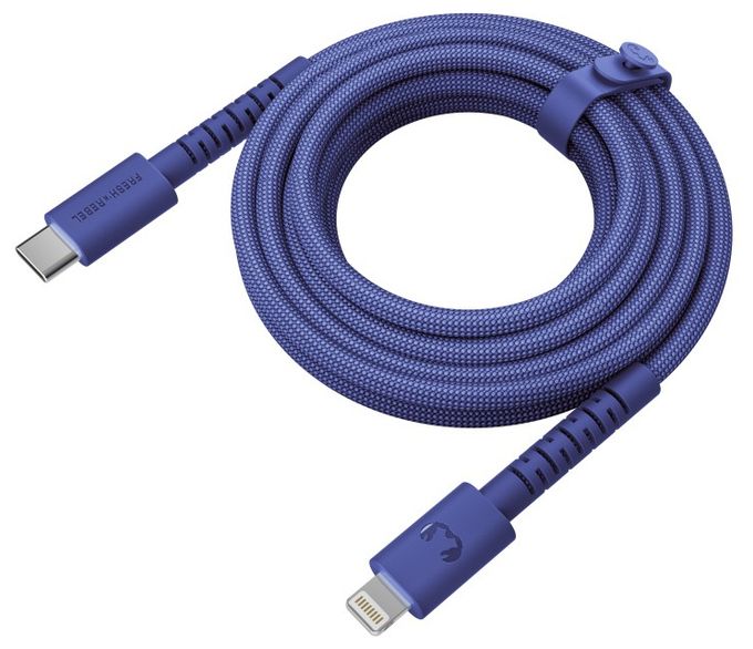 Stecker Rundkabel Lightning auf USB C 2 m  FlexWave (Blau) 