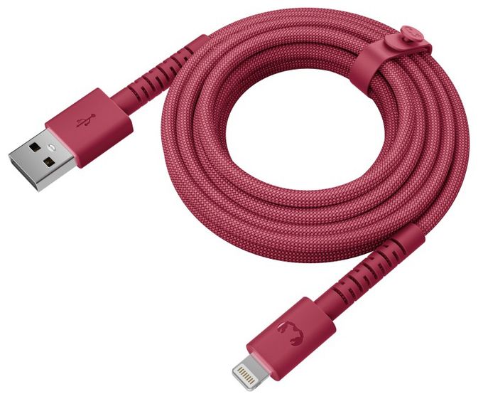 Stecker Rundkabel Lightning auf USB A 2 m  FlexWave (Rot) 